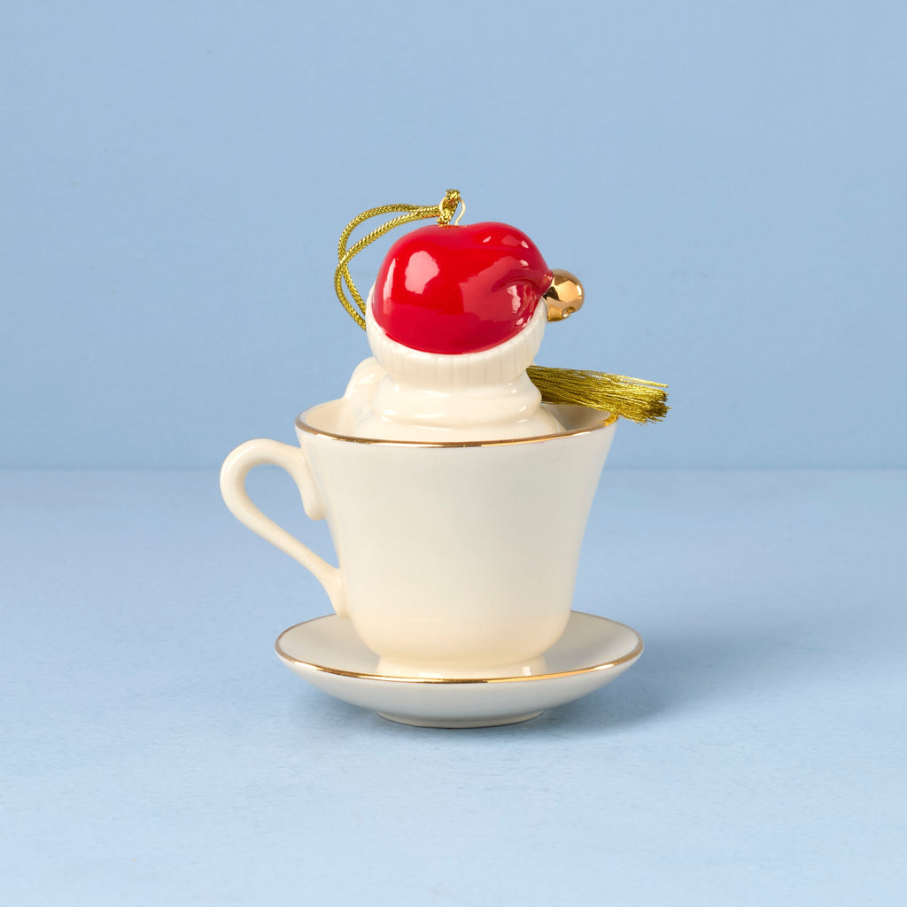 Coffee Tea & Me Snowman Ornament