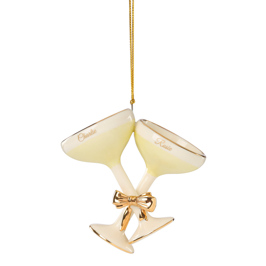Personalized Champagne Glasses Ornament