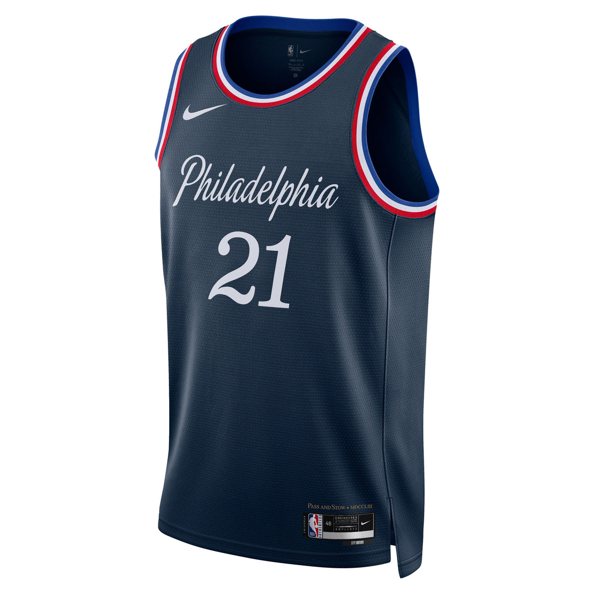 Philadelphia 76ers Nike 2025/26 City Edition Swingman Jersey - Navy - Joel Embiid - Unisex